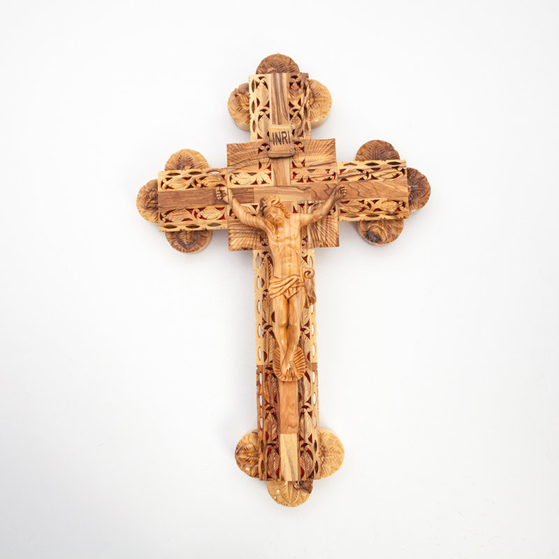 Astoria Grand Hand Carved Olive Wood Crucifix Wall Décor Wayfair